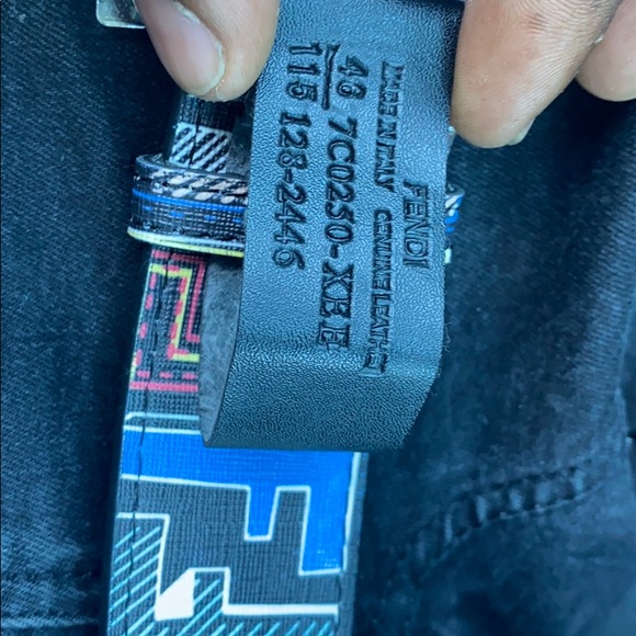 Fendi Zucca multicolored unisex belt 46/115 - Picture 3 of 4